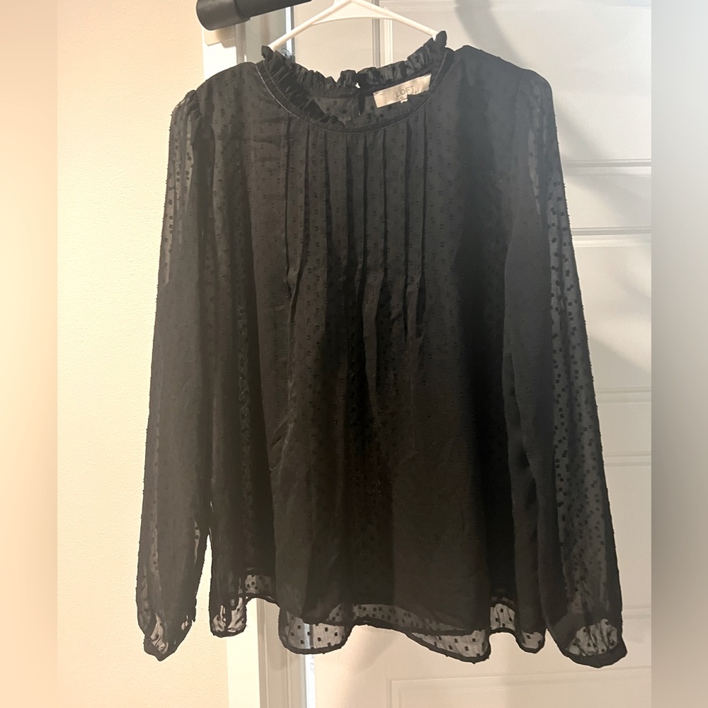 Loft Swiss dot blouse